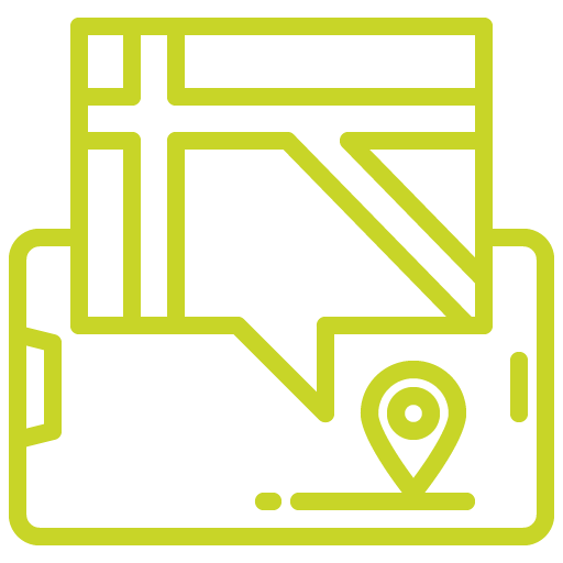 Icona mappa territorio verde